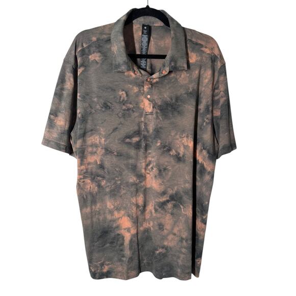 Lululemon Evolution Short Sleeve‎ Polo Diamond Dye Sedona Sunset Graphite Grey - Picture 3 of 8